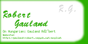 robert gauland business card